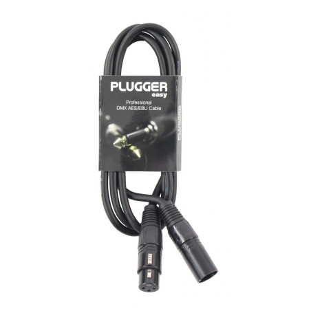 Plugger - Câble DMX XLR Femelle 3b - XLR Mâle 3b 1m50 Easy
