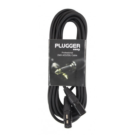 Plugger - Câble DMX XLR Femelle 3b - XLR Mâle 3b 6m Easy