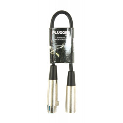 Plugger - Câble DMX XLR Femelle 5b - XLR Mâle 3b 0m30 Easy