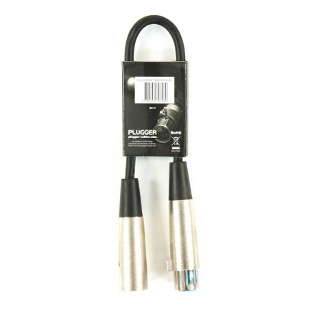Plugger - Câble DMX XLR Femelle 5b - XLR Mâle 3b 0m30 Easy