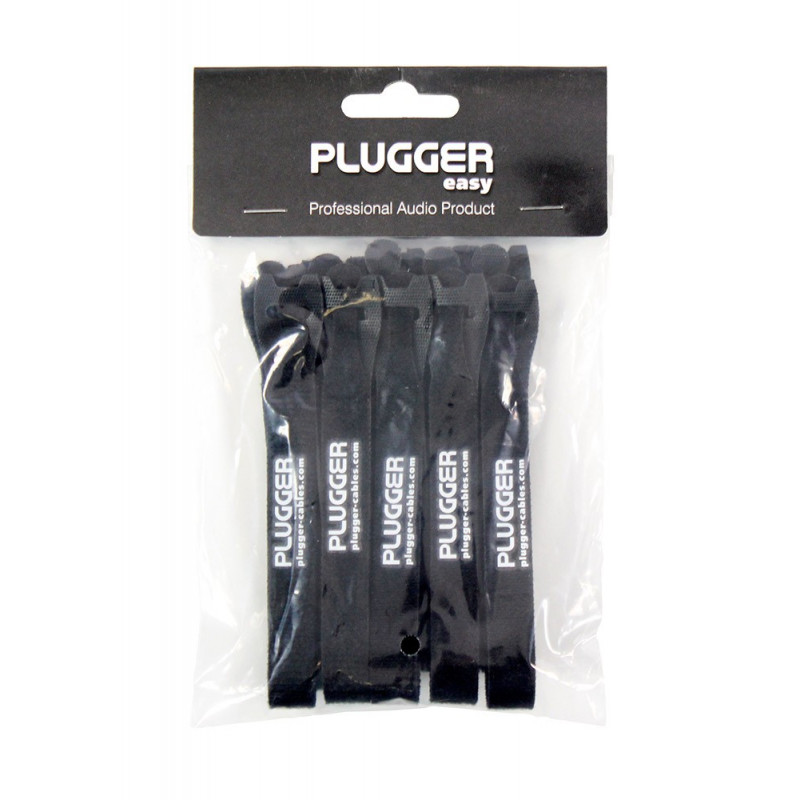 Plugger - Attaches câbles Noir Pack de 10
