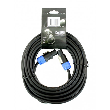 Plugger - Câble HP 2 x 1.5mm² Speakon Mâle - Speakon Mâle 10m Easy