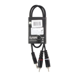 Plugger - Câble Y Mini Jack Mâle Stéréo - RCA Mâle 0.60m Easy