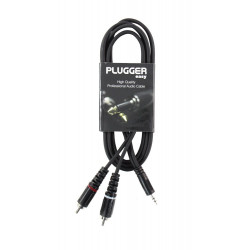 Plugger - Câble Y Mini Jack Mâle Stéréo - RCA Mâle 1.50m Easy