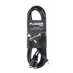 Plugger - Câble Y Mini Jack Mâle Stéréo - RCA Mâle 3m Easy