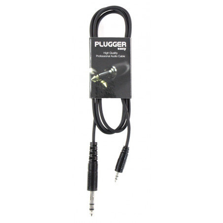 Plugger - Câble Mini Jack Mâle Stéréo - Jack Mâle Stéréo 1.50m Easy