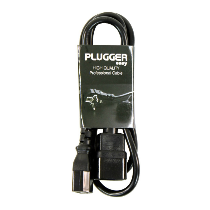 Plugger Rallonge électrique type IEC Male- IEC Femelle 1m Easy - Câble  d'alimentation