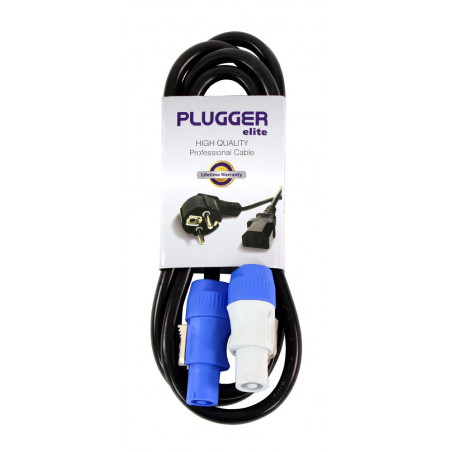 Plugger - Câble d'alimentation Powercon Mâle - Male 1.8m Elite