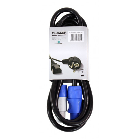 Plugger - Câble d'alimentation Powercon Mâle - Male 1.8m Elite