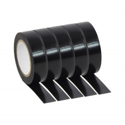 Plugger - PVC Tape Black Pack 5x 10 mètres