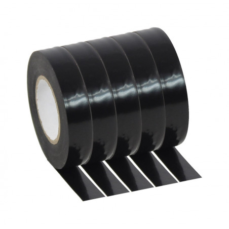 Plugger - PVC Tape Black Pack 5x 20 mètres