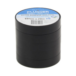 Plugger - PVC Tape Black Pack 5x 20 mètres