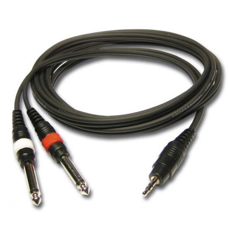 Double câble mono XLR (M) - Jack pour ampli et table de mixage, 3 mètres
